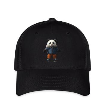 Panda - Flexfit Cap - Schwarz - Vorne