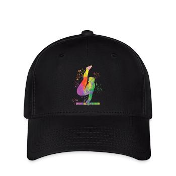 Gymnastics Parallel Bars Artistic Gymnastics - Flexfit Cap - black - Front