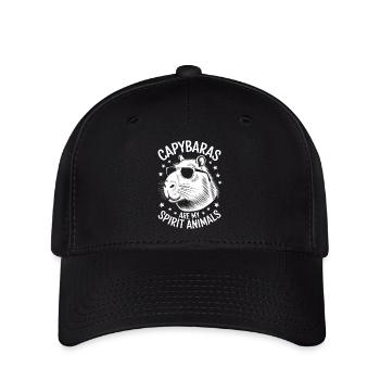 Capybara Spruch Lustiges Capybara Geschenk - Flexfit Cap - Schwarz - Vorne