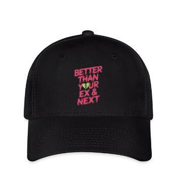 Better Than Your Ex & Next Trennung Single Party - Flexfit Cap - Schwarz - Vorne