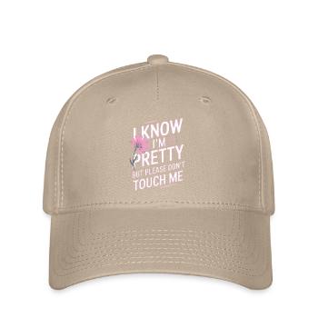 Je sais que je suis jolie mais s’il vous plaît ne me touchez pas les femmes - Casquette Flexfit - kaki - Devant