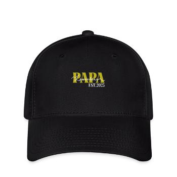 Papa Löwenherz 2025 Beste Mama Geschenk - Flexfit Cap - Schwarz - Vorne
