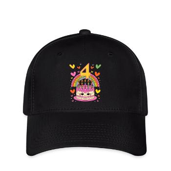 Children's birthday 4.png - Flexfit Cap - black - Front