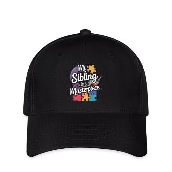Autismus -geschwister - Flexfit Cap - Schwarz - Vorne
