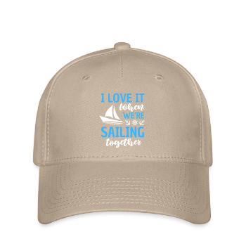 Lustiges Segeln Spruch Segelsport - Flexfit Cap - Khaki - Vorne