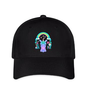 Einhorn Einhörner Regenbogen Fabeltiere Kind - Flexfit Cap - Schwarz - Vorne