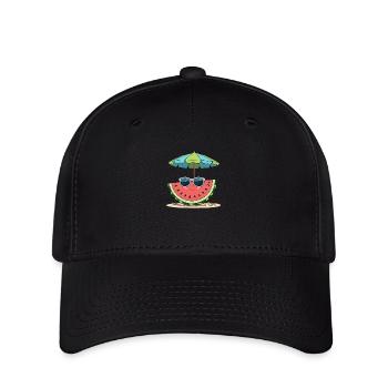 Summer watermelon on the beach - Flexfit Cap - black - Front