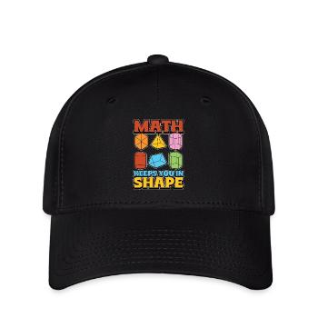 Mathematician Math Keeps You In Shape Geometry - Flexfit Cap - black - Front