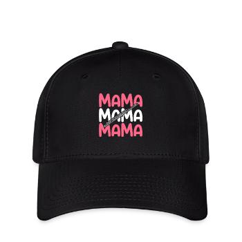 Flötist Mama Mutter Querflöte - Flexfit Cap - Schwarz - Vorne