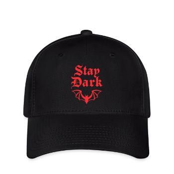 Chauve-souris gothique – Restez sombre - Casquette Flexfit - noir - Devant