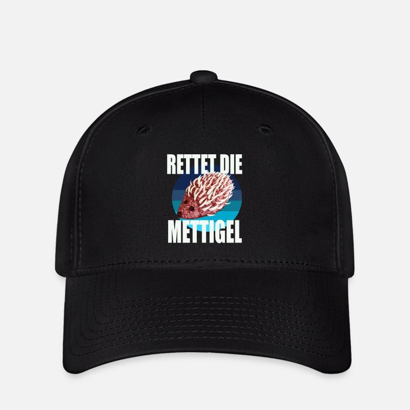 Rettet die Mettigel - Flexfit Cap - Schwarz