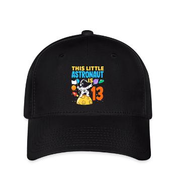 Ce petit astronaute aura 13 ans - Casquette Flexfit - noir - Devant