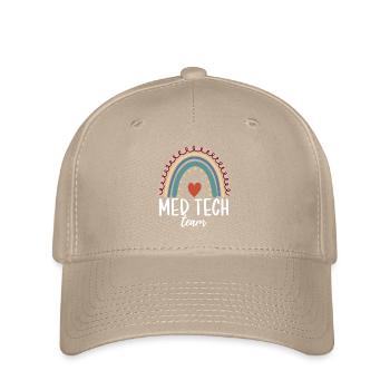 Med Tech Team Boho Rainbow Funny Medical Lab - Flexfit Cap - khaki - Front