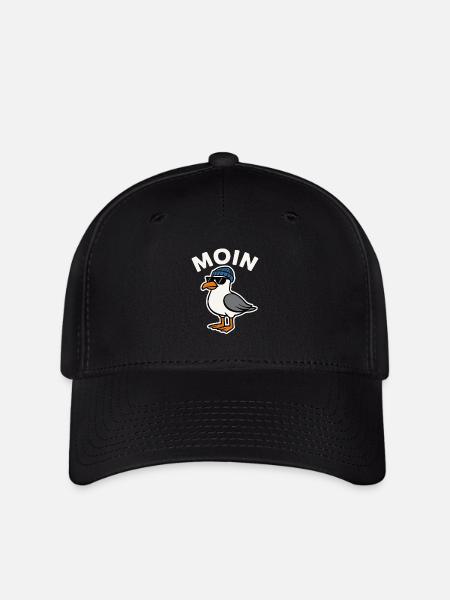 Moin Möwe - Flexfit Cap - Schwarz