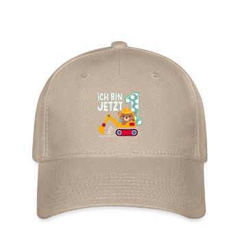 I'm Now 1 Bagger Bear 1st Birthday - Flexfit Cap - khaki - Front