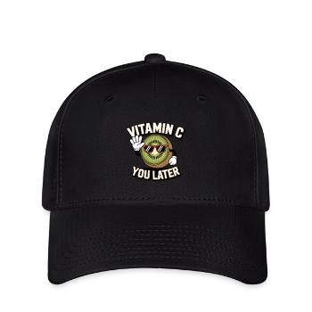 Funny Kiwifruit Vitamin C Fruit - Flexfit Cap - black - Front