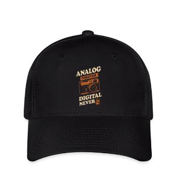 Retro Camera Club Analog Photography Film Roll - Flexfit Cap - black - Front