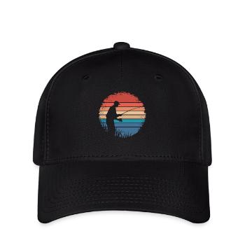 Retro Vintage Fishing Outdoors Fishing Lover Gifts - Flexfit Cap - Schwarz - Vorne