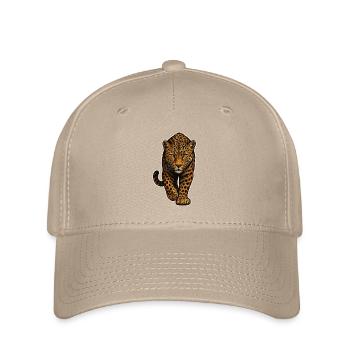 Leopard Design – Wild & Majestic - Flexfit Cap - khaki - Front