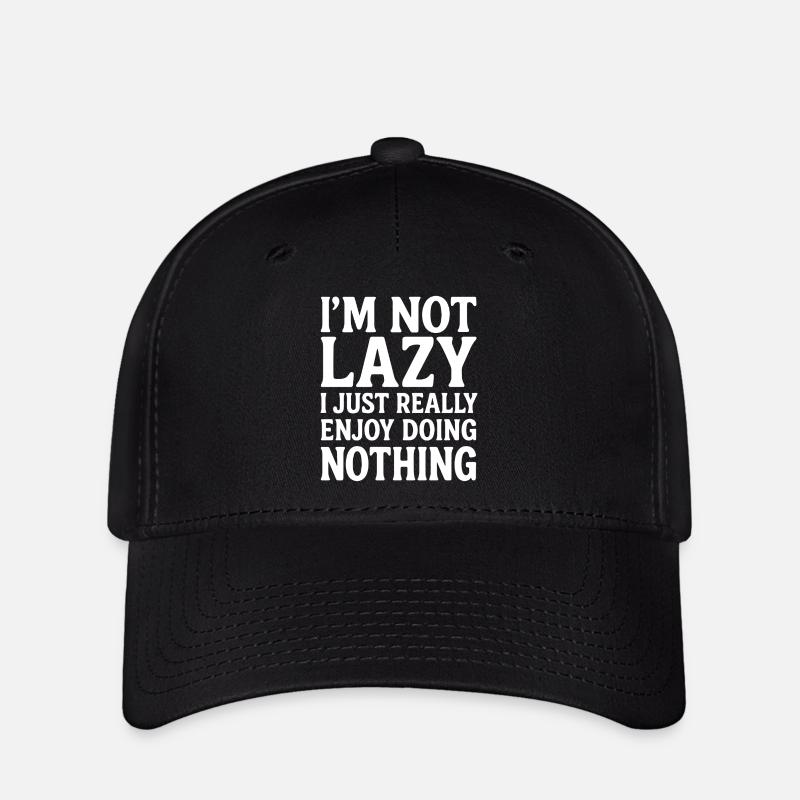 Lazy with style - Flexfit Cap - black