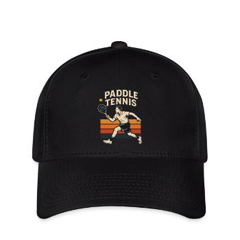 Paddel Tennis Paddle Sport Team Shirt - Flexfit Cap - black - Front