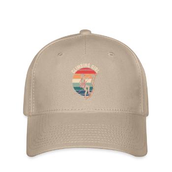 Climbing Girl – Empowered Women on the Rocks - Flexfit Cap - Khaki - Vorne