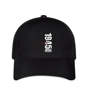 80. Geburtstag Legende August Jahrgang 1945 - Flexfit Cap - Schwarz - Vorne