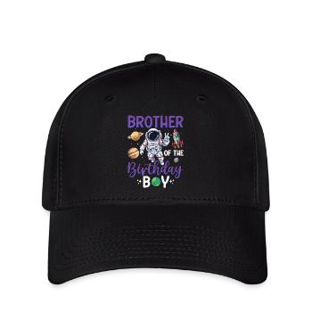 Frère du garçon d’anniversaire - Casquette Flexfit - noir - Devant