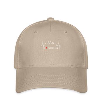 Cambodia Skyline Heartbeat Siem Raep Angkor Wat - Casquette Flexfit - kaki - Devant