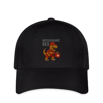 Rescuesaurus Rettungskraft Dinosaurier - Flexfit Cap - Schwarz - Vorne
