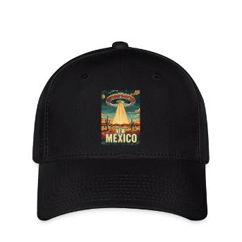New Mexico UFO Wüste Illustration - Flexfit Cap - Schwarz - Vorne