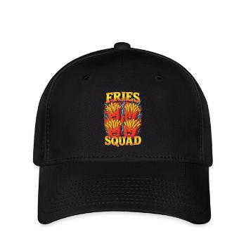 French fries - Flexfit Cap - black - Front