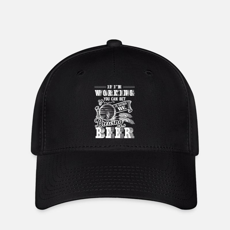I'd Rather Be Brewing Beer - Flexfit Cap - black