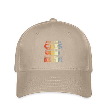 Je freine pour les chats et les arrêts de bus - Casquette Flexfit - kaki - Devant