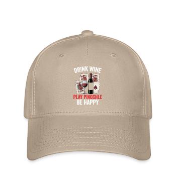 Pinochle Design Pinochle Cards Game Night - Flexfit Cap - khaki - Front