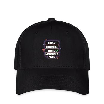 Select Difficulty: Life – Nightmare Mode 8Bit - Flexfit Cap - Schwarz - Vorne