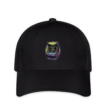 Insert Coin – Continue Life | Retro Gamer Design - Flexfit Cap - Schwarz - Vorne
