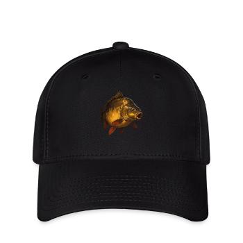 Spiegelkarpfen Angeln – Big Carp Artwork - Flexfit Cap - Schwarz - Vorne