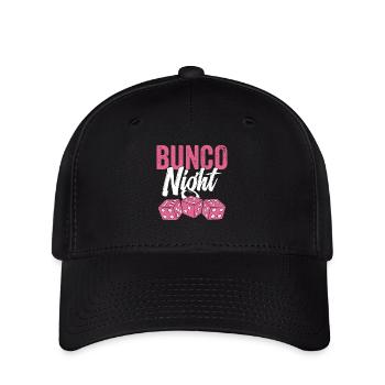 Bungo Nacht Spielabend Würfeln - Flexfit Cap - Schwarz - Vorne