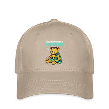 Weck mich auf, wenn es Sommertag ist – Urlaubshumor - Flexfit Cap - Khaki - Vorne