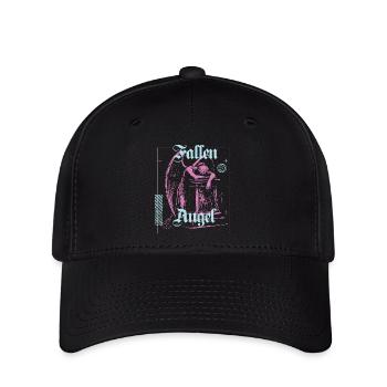 Himmlische Engelillustration - Flexfit Cap - Schwarz - Vorne