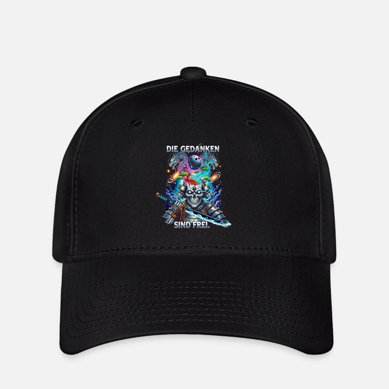 Thoughts Are Free Skull Samurai - Flexfit Cap - black