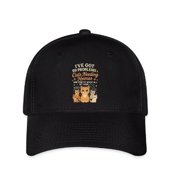 I have 99 problems & cats that need a home - Flexfit Cap - black - Front