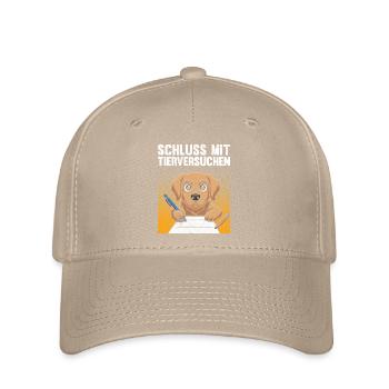 Animal welfare STOP ANIMAL TESTING FUNNY - Flexfit Cap - khaki - Front