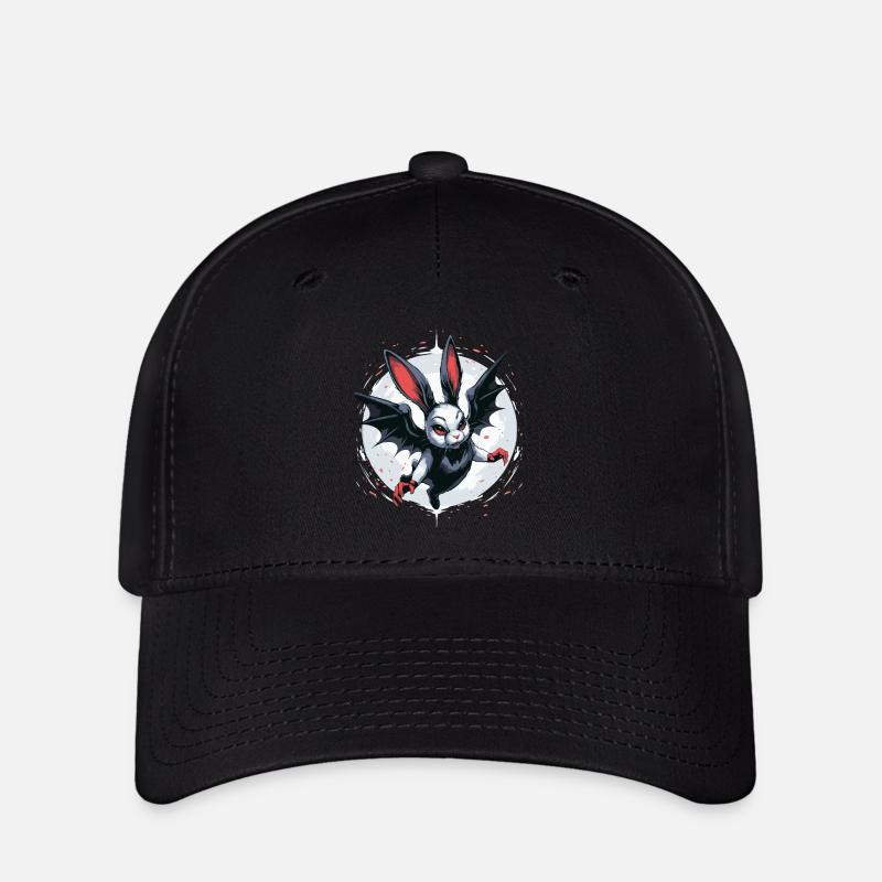 Lapin Noir Vampire Crête Vampire Vampire - Casquette Flexfit - noir