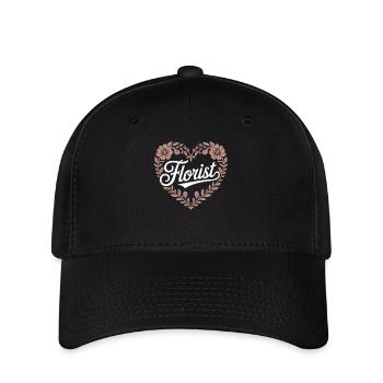 Florist Heart Design - Flexfit Cap - black - Front