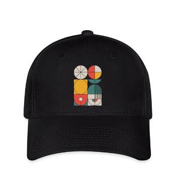 Bauhaus Geometric Shapes Composition - Flexfit Cap - black - Front