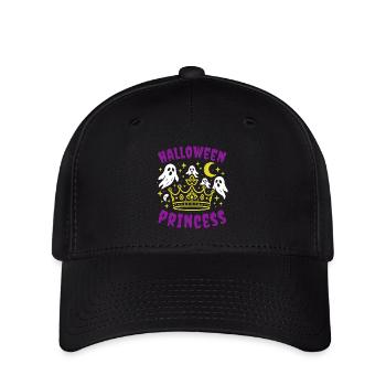 Halloween Prinzessin mit Geistern und Krone - Flexfit Cap - Schwarz - Vorne