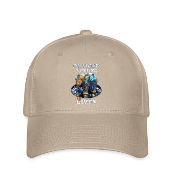 DIAMANTEN ELEFANT DIAMOND PAINTING QUEEN - Flexfit Cap - Khaki - Vorne