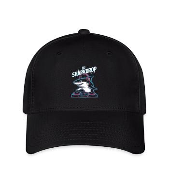 DJ SHARKDROP Shark DJ Booth Rave Vibes - Flexfit Cap - black - Front